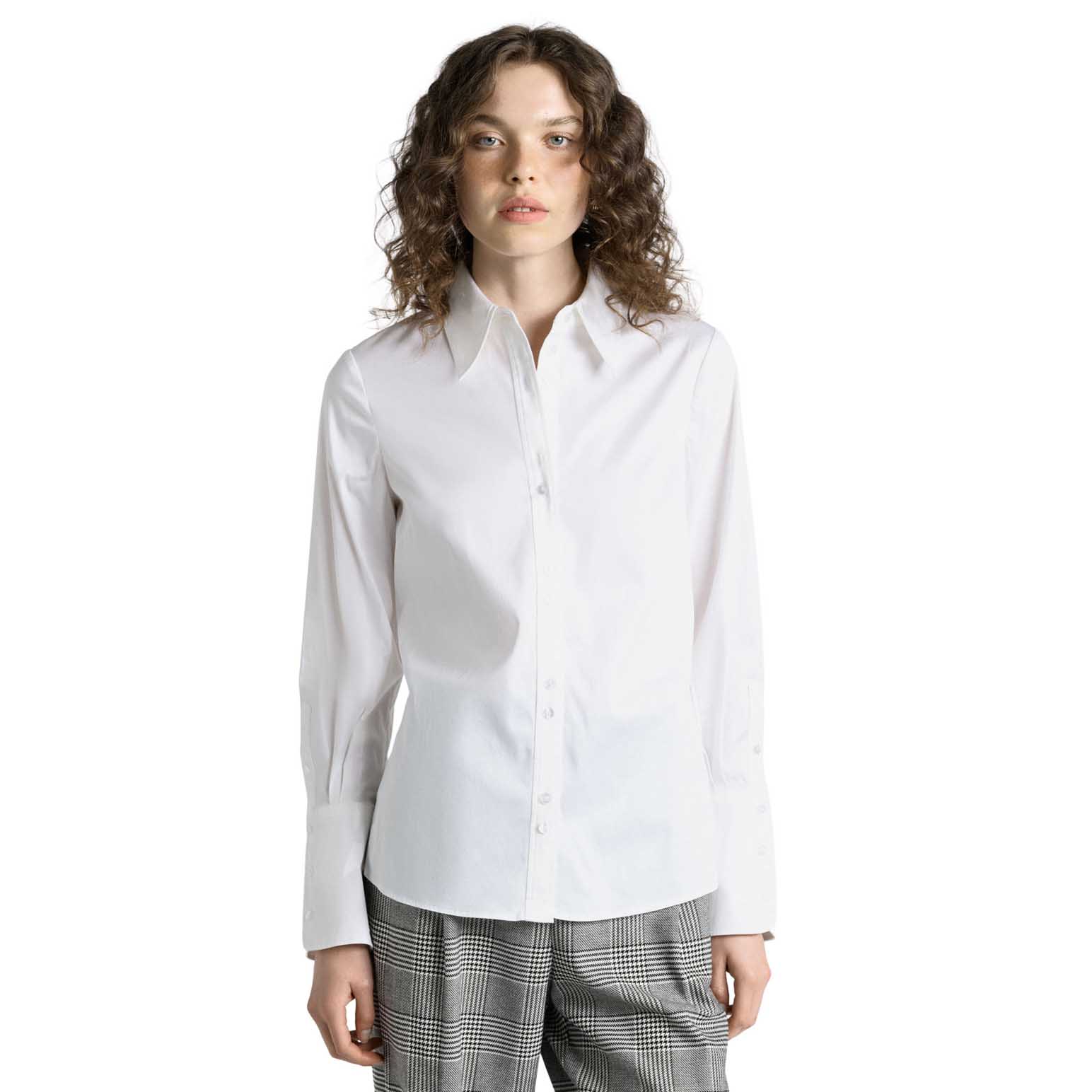 Cue Topstitched Cotton Shirt